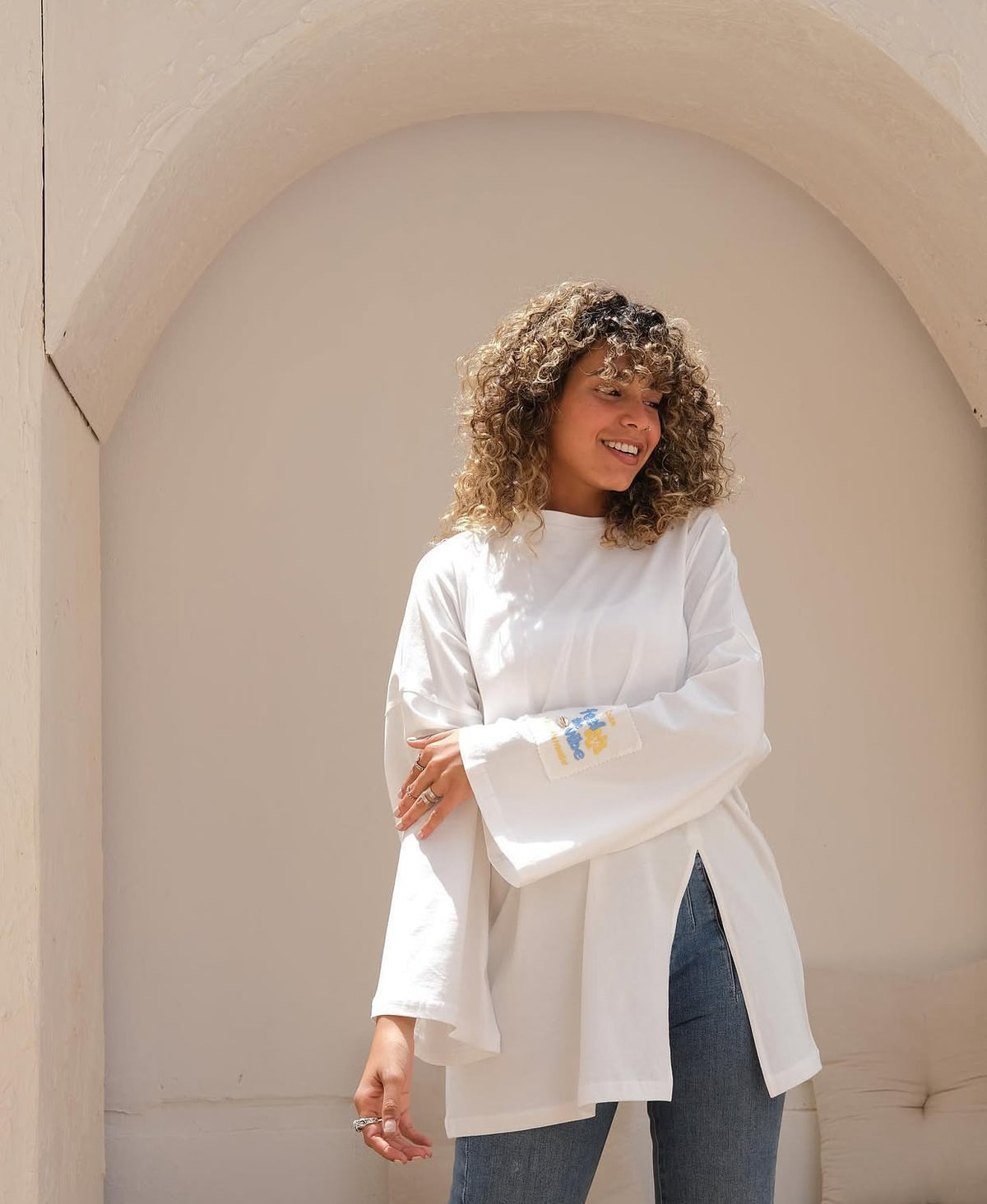 MARE long sleeve cotton blouse
